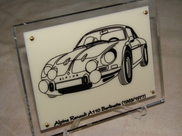 ALPINE RENAULT A110 - BERLINETTE - 1963-1977 - 170X130X11MM - 3/4 Avant