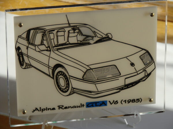 ALPINE RENAULT V6 GTA - 1985 - 170X130X11MM - 3/4 Avant