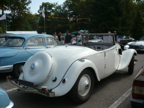 CITROEN TRACTION AVANT 7C - CABRIOLET 1935 - CADRE CHENE 270X230X18MM - 3/4 Avant – Image 3