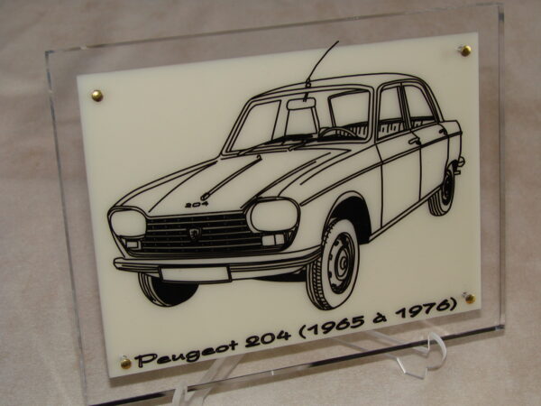 PEUGEOT 204 - 1965-1976 - 170X130X11MM - 3/4 Avant