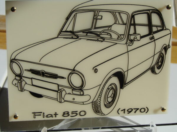 FIAT 850 - 1970 - 170X130X11MM - 3/4 Avant