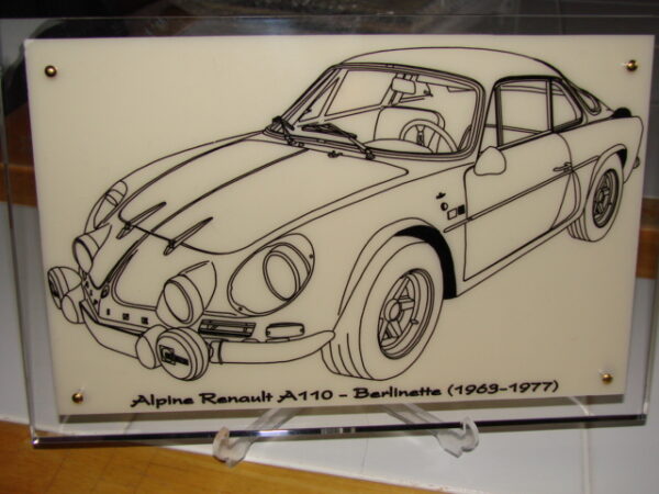 ALPINE RENAULT A110 - BERLINETTE - 1963-1977 - 260X170X11MM - 3/4 Avant