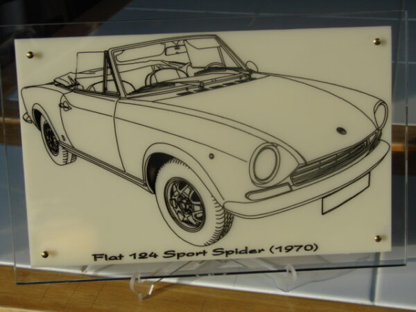 FIAT 124 SPORT SPIDER - 1970 - 260X170X11MM - 3/4 Avant