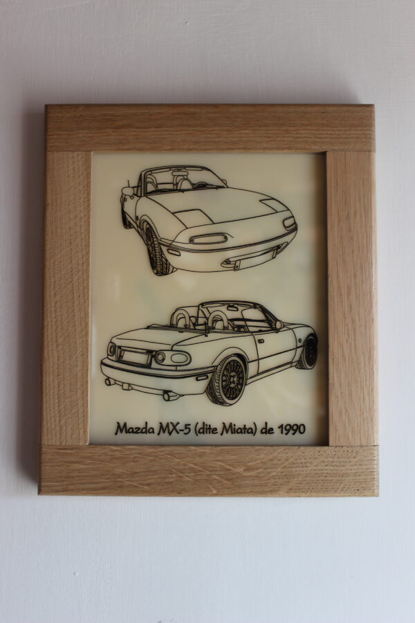 MAZDA MX5 - DITE MIATA -  1990 - 210X170X11MM - 3/4 AV - 3/4 AR