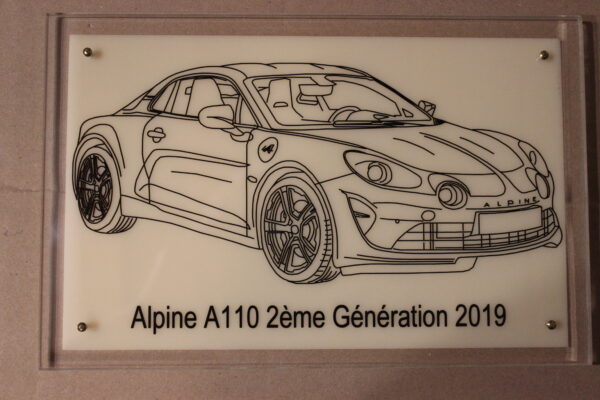 ALPINE RENAULT A110 - 2EME GENERATION - 2019 - 260X170X11MM - 3/4 Avant