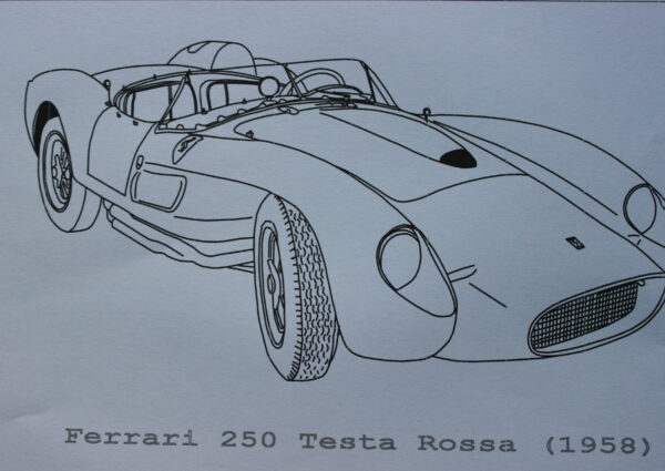 FERRARI 250 TESTA ROSSA - 1958 - 260X170X11MM - 3/4 Avant