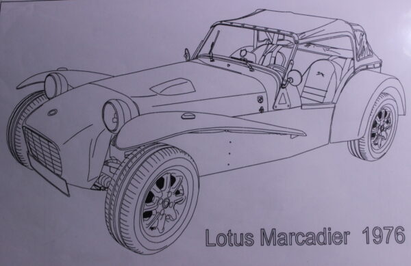 LOTUS MARCADIER - 1976 - 260X170X25MM - 3/4 Avant