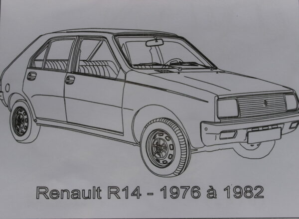 RENAULT R14 - 1976-1984 - 170X130X11MM - 3/4 Avant