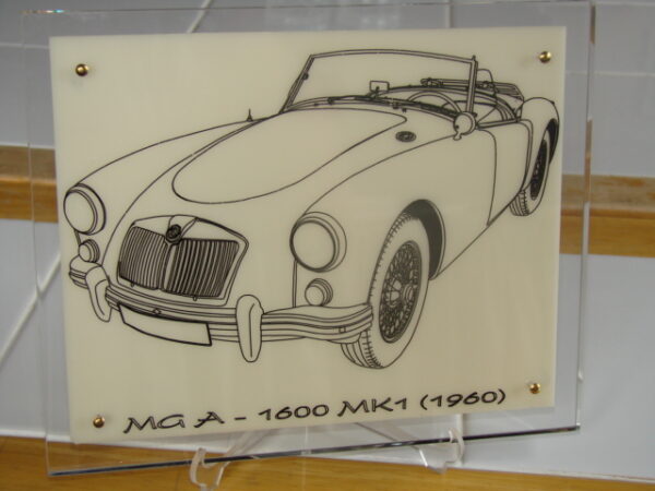 MG A - 1600 MK1 - 1960 - 210X170X11MM - 3/4 Avant