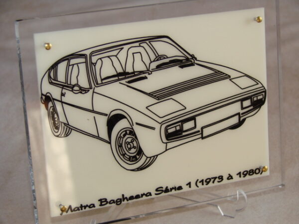 MATRA BAGHEERA SERIE 1 - 1973-1976 - 210X170X11MM - 3/4 Avant