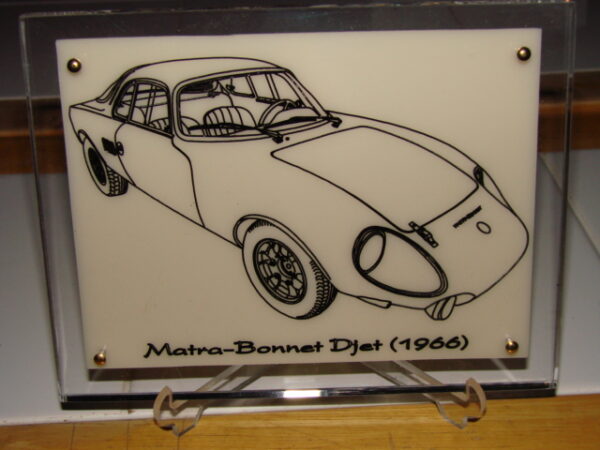 MATRA-BONNET DJET - 1966 - 210X170X11MM - 3/4 Avant