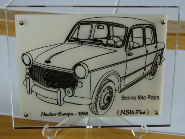 NSU-FIAT NECKAR EUROPA - 1962 170X130X11MM - 3/4 Avant