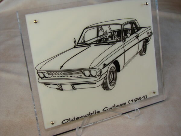 OLDSMOBILE CUTLASS - 1961 - 210X170X11MM - 3/4 Avant