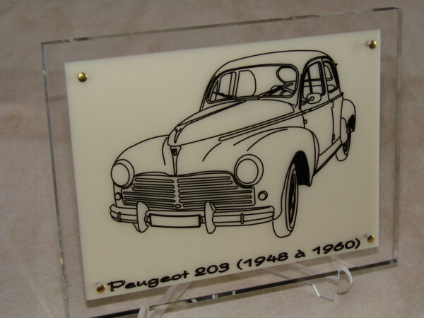 PEUGEOT 203 - 1948-1960 - 170X130X11MM - 3/4 Avant