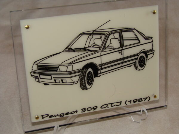 PEUGEOT 309 GTI - 1987 - 170X130X11MM - 3/4 Avant