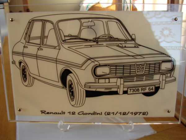 RENAULT R12 GORDINI - 1970-1974 - 210X170X11MM - 3/4 Avant