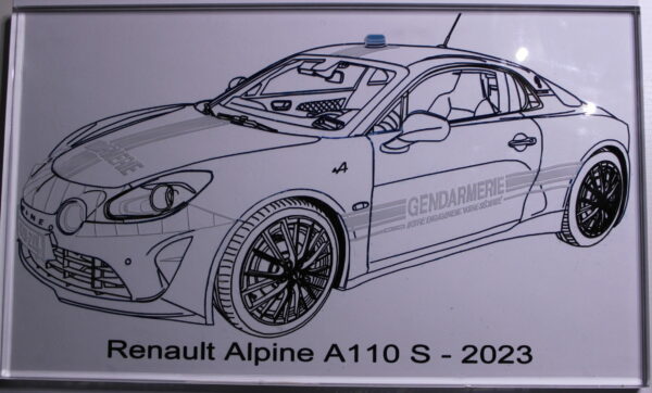 RENAULT ALPINE A110 S - 2023 - GENDARMERIE - 290X170X10MM - 3/4 Av – Image 2