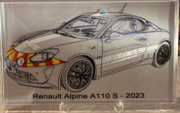 RENAULT ALPINE A110 S - 2023 - GENDARMERIE - 290X170X10MM - 3/4 Av – Image 3