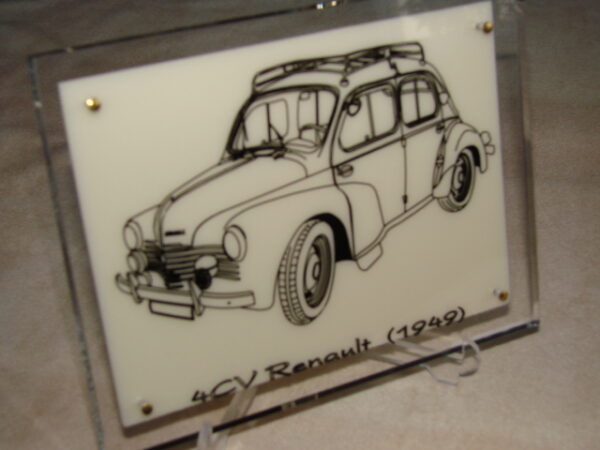 RENAULT 4CV - 1949 - 170X130X11MM - 3/4 Avant