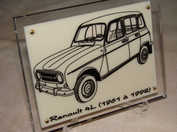 RENAULT 4L - 1961-1992 - 170X130X11MM - 3/4 Avant