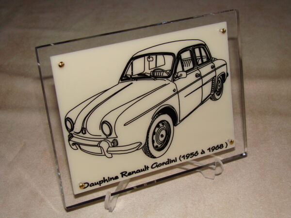 RENAULT DAUPHINE GORDINI - 1956-1968 - 170X130X11MM - 3/4 Avant