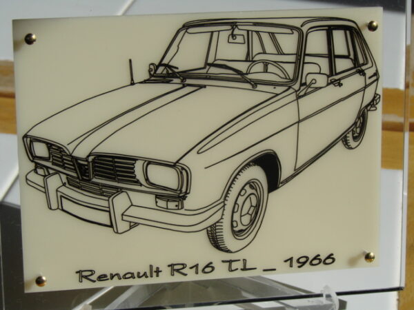 RENAULT R16 TL - 1965-1980 - 170X130X11MM - 3/4 Avant