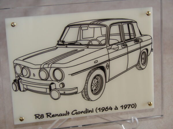 RENAULT R8 GORDINI - 1964-1970 - 170X130X11MM - 3/4 Avant