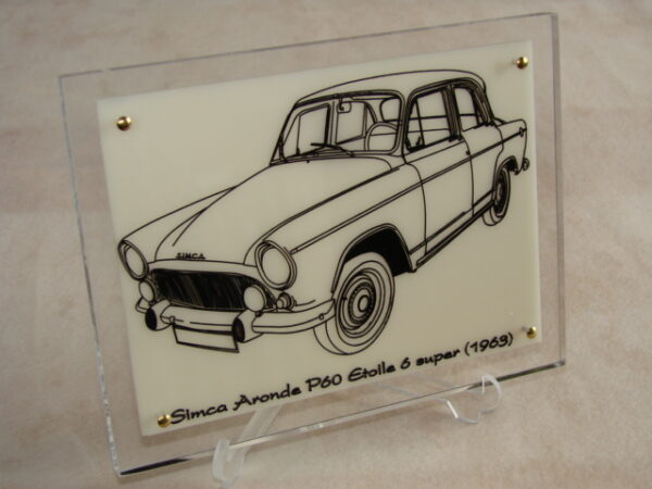 SIMCA ARONDE P60 ETOILE 6 SUPER - 1963 - 170X130X11MM - 3/4 Avant