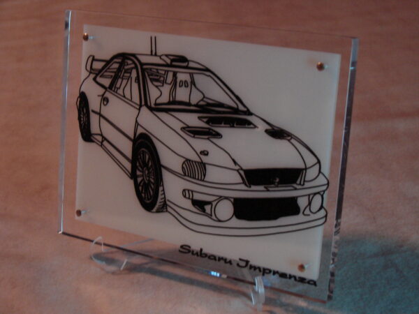 SUBARU IMPREZA P7 WRC - 1996 - 170X130X11MM - 3/4 Avant