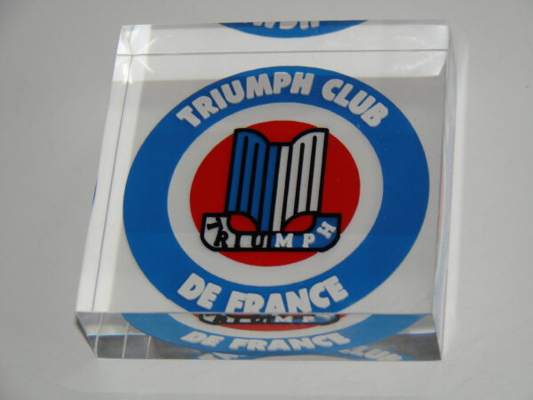 LOGO TRIUMPH CLUB DE FRANCE - BLOC 90X90X25MM