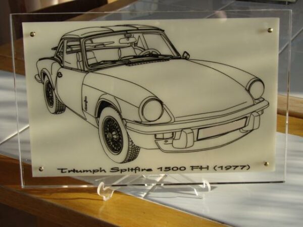 TRIUMPH SPITFIRE 1500 FH - 1977 - 260X170X11MM - 3/4 Avant